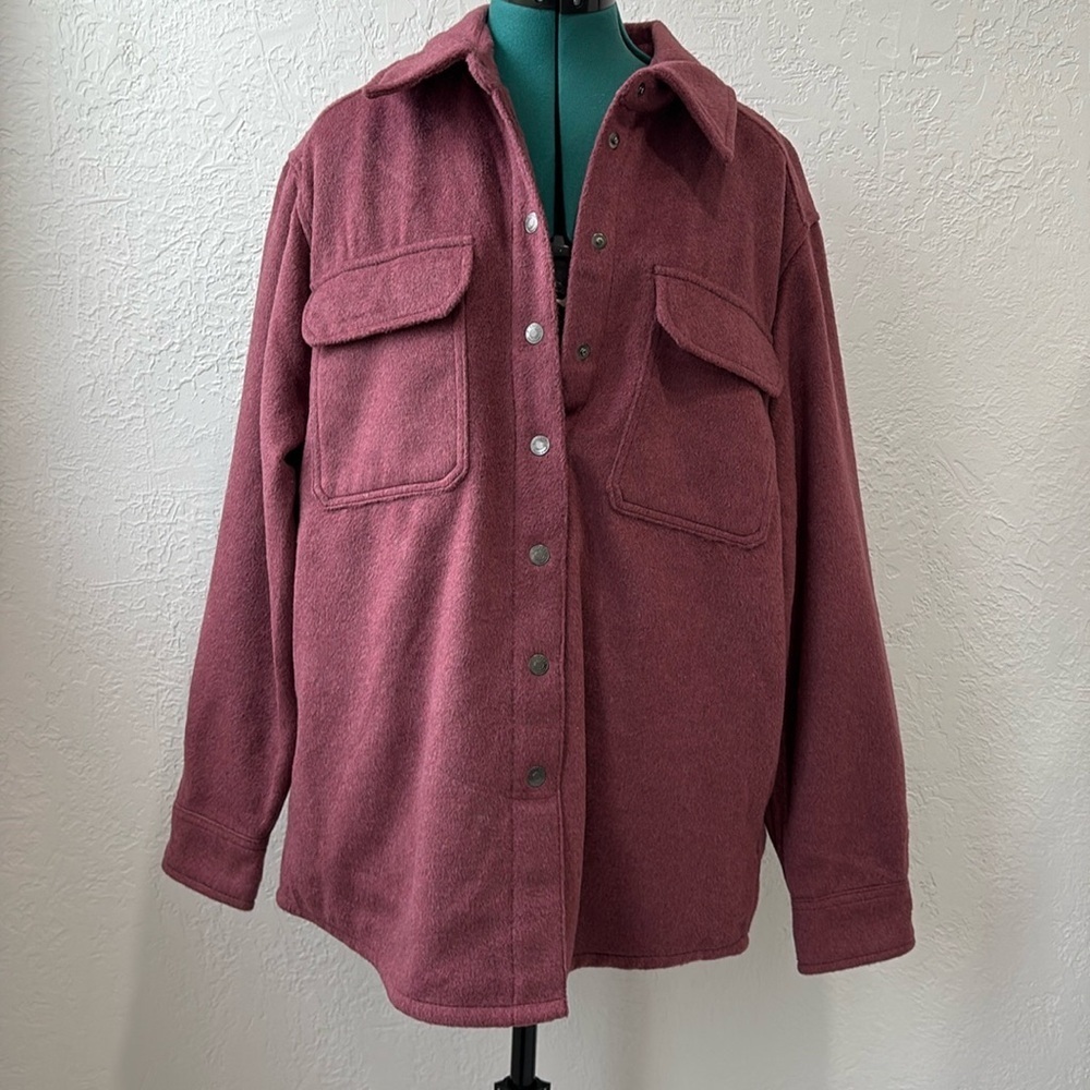 Ridgecut Toughwear Heavyweight Shirt Jacket Shacket Snap Front Brushed (375T)